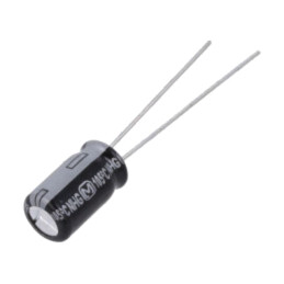 Condensator: electrolitic; THT; 100uF; 25VDC; Ø6,3x11,2mm; ±20%