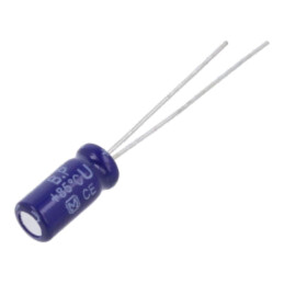 Condensator: electrolitic; bipolar; THT; 2,2uF; 50VDC; Ø5x11mm