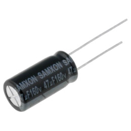 Condensator: electrolitic; THT; 47uF; 160VDC; Ø10x20mm; Raster: 5mm