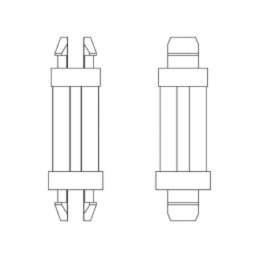 Distanţier PCB; poliamidă 66; Lung: 6,4mm; clichet/clichet; 8G801
