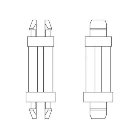 Distanţier PCB; poliamidă 66; Lung: 6,4mm; clichet/clichet; 8G801