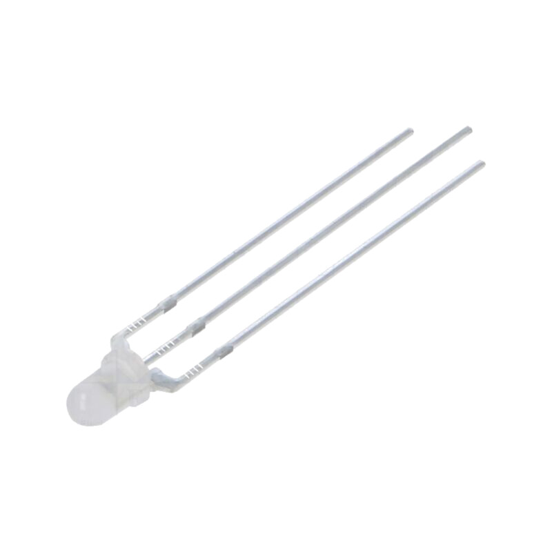 LED; portocalie,verde; 3mm; 60°; Parte frontală: convex; -30÷85°C
