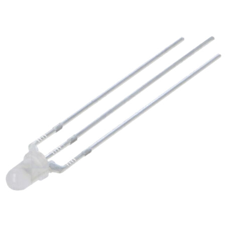LED; portocalie,verde; 3mm; 60°; Parte frontală: convex; -30÷85°C