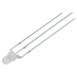 LED; portocalie,verde; 3mm; 60°; Parte frontală: convex; -30÷85°C
