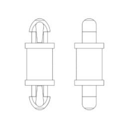 Distanţier PCB; poliamidă 66; Lung: 9,5mm; clichet/clichet; 8G808