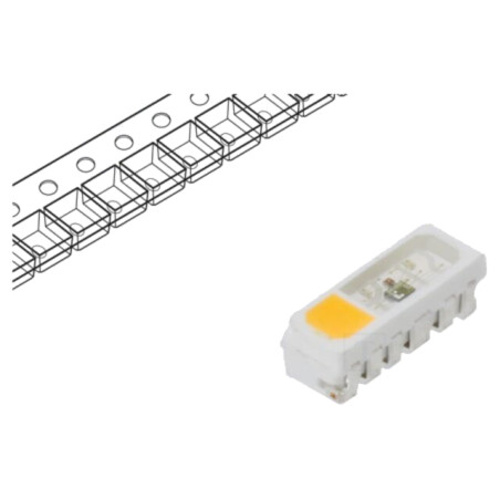 Programabilă LED; RGBW; SMD; 3,5÷7,5VDC; 5x1,8x1,6mm; 120°; 12mA