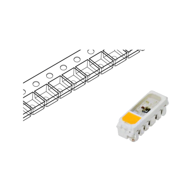 Programabilă LED; RGBW; SMD; 3,5÷7,5VDC; 5x1,8x1,6mm; 120°; 12mA
