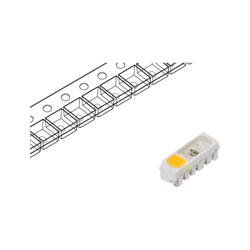 Programabilă LED; RGBW; SMD; 3,5÷7,5VDC; 5x1,8x1,6mm; 120°; 12mA Programabilă LED; RGBW; SMD; 3,5÷7,5VDC; 5x1,8x1,6mm; 120°; 12mA