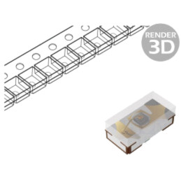 LED; verde; SMD; 0402; 6÷15mcd; 2,1÷2,35VDC; 0,45x0,25x0,2mm; 140°