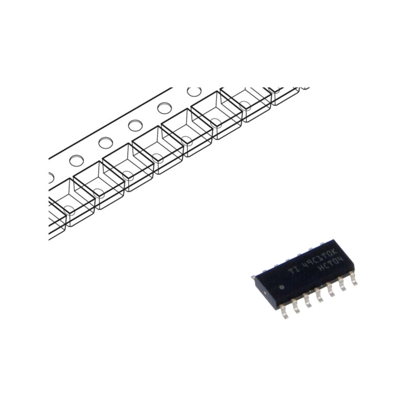IC: digital; NOT; Ch: 6; SMD; SO14; 4,5÷5,5VDC; rolă,bandă; HCT IC: digital; NOT; Ch: 6; SMD; SO14; 4,5÷5,5VDC; rolă,bandă; HCT