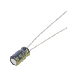 Condensator: electrolitic; low ESR; THT; 10uF; 25VDC; Ø4x7mm; ±20%