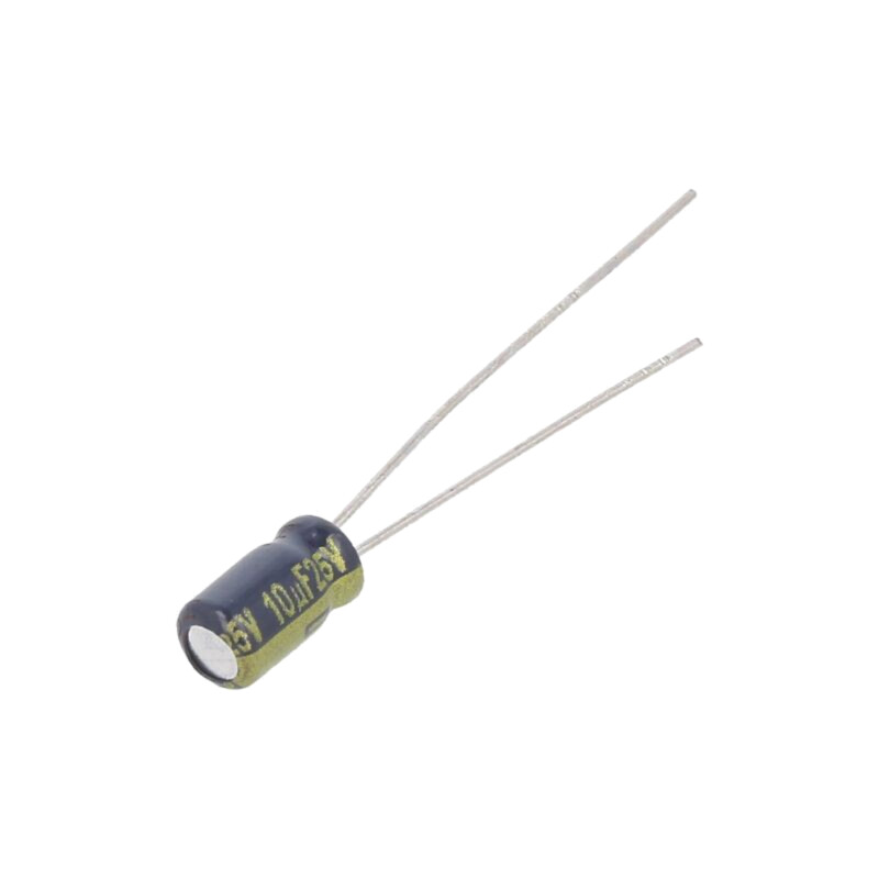 Condensator: electrolitic; low ESR; THT; 10uF; 25VDC; Ø4x7mm; ±20% Condensator: electrolitic; low ESR; THT; 10uF; 25VDC; Ø4x7mm; ±20%