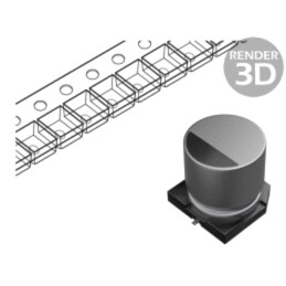 Condensator: electrolitic; SMD; 1uF; 50VDC; Ø4x5,4mm; ±20%; 1000h