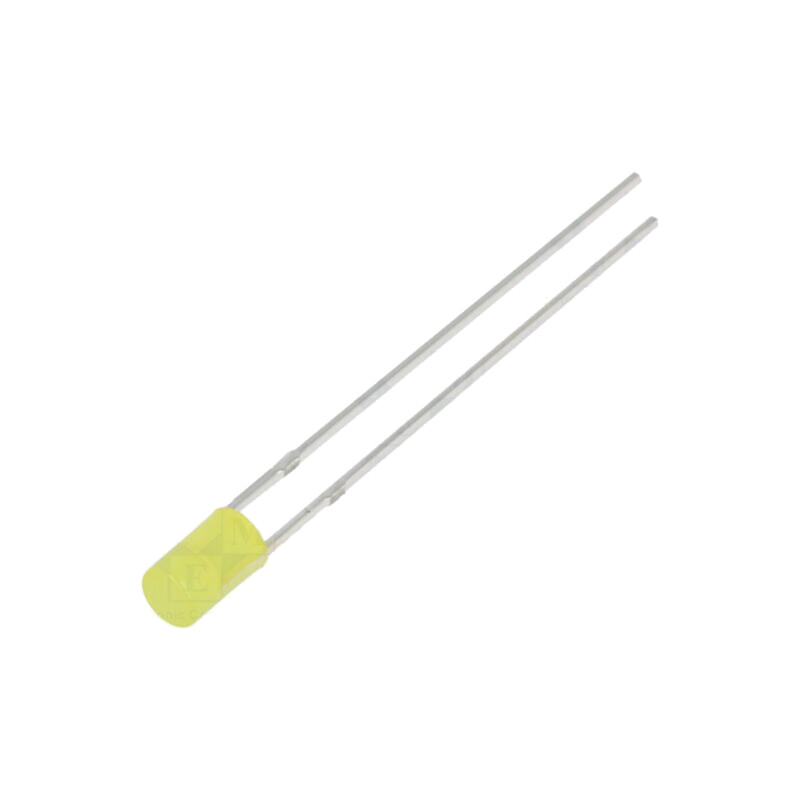 LED; galbenă; 3mm; 330÷500mcd; 140°; Parte frontală: plat LED; galbenă; 3mm; 330÷500mcd; 140°; Parte frontală: plat
