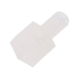 Piuliţă-distanţieră filetată; hexagonală; poliamidă; M3; M3; 4mm