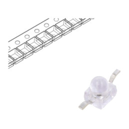 LED; galbenă; SMD; Gull wing; 198÷529mcd; 2÷2,4VDC; 2,5x2x2,7mm