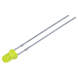 LED; galbenă; 3mm; 800÷1500mcd; 50°; 1,8÷2,6VDC; Nr.term: 2; 60mW