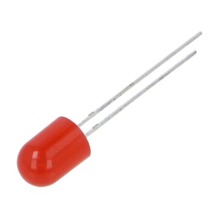 LED; roşie; 8mm; 220÷330mcd; 30°; Parte frontală: convex; -30÷85°C