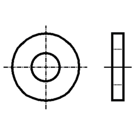 Şaibă; rotundă; M10; D25mm; h2mm; oţel; Acoperire: zinc; BN 737
