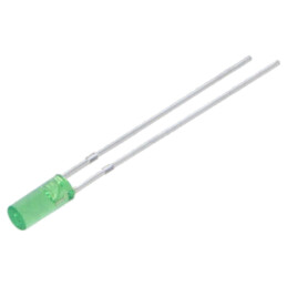 LED; verde; 3mm; 750÷1120mcd; 110°; Parte frontală: plat; -30÷85°C