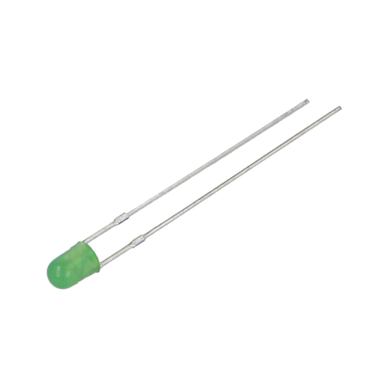LED; verde; 3mm; 750÷1120mcd; 40°; Parte frontală: convex; -30÷85°C LED; verde; 3mm; 750÷1120mcd; 40°; Parte frontală: convex; -30÷85°C