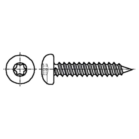 Şurub; pt.lemn; 5x30; Cap: cap rotund; Torx®; TX25; Înălţ.cap: 3,4mm