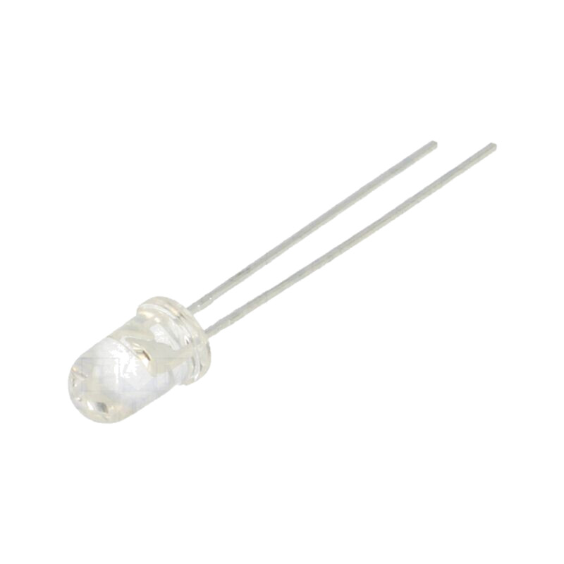 LED; alb rece; 5mm; 5500mcd; 40°; Parte frontală: convex; Nr.term: 2