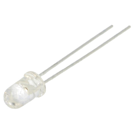 LED; alb rece; 5mm; 5500mcd; 40°; Parte frontală: convex; Nr.term: 2