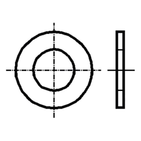 Şaibă; rotundă; M10; D22mm; h2mm; oţel; Acoperire: zinc; BN 84520