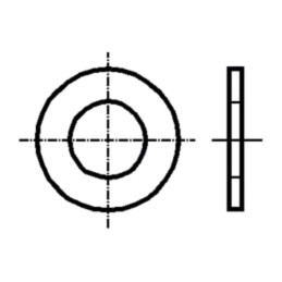 Şaibă; rotundă; M7; D16mm; h1,5mm; oțel inoxidabil A2; BN 84540