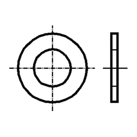 Şaibă; rotundă; M7; D16mm; h1,5mm; oțel inoxidabil A2; BN 84540