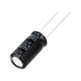 Condensator: electrolitic; THT; 470uF; 35VDC; Ø10x20mm; Raster: 5mm