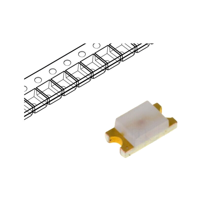 LED; roşie; SMD; 1206; 2,8÷10mcd; 2,1÷2,6VDC; 3,2x1,6x1,1mm; 170° LED; roşie; SMD; 1206; 2,8÷10mcd; 2,1÷2,6VDC; 3,2x1,6x1,1mm; 170°