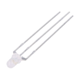 LED; roşie/verde; 3mm; 60°; Parte frontală: convex; Nr.term: 3