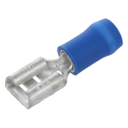 Terminal: plat; 6,3mm; 0,8mm; mamă; 1÷2,5mm2; crimpat; pe cablu