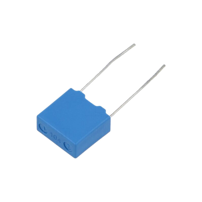 Condensator: cu polipropilenă; X2; 100nF; 310VAC; 13x12,5x5,5mm