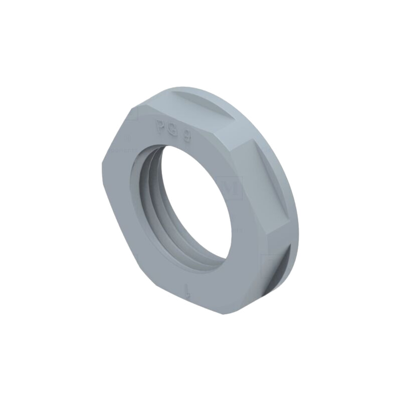 Piuliţă; PG9; poliamidă; 22mm; gri; Filet: PG; Entrelec Piuliţă; PG9; poliamidă; 22mm; gri; Filet: PG; Entrelec