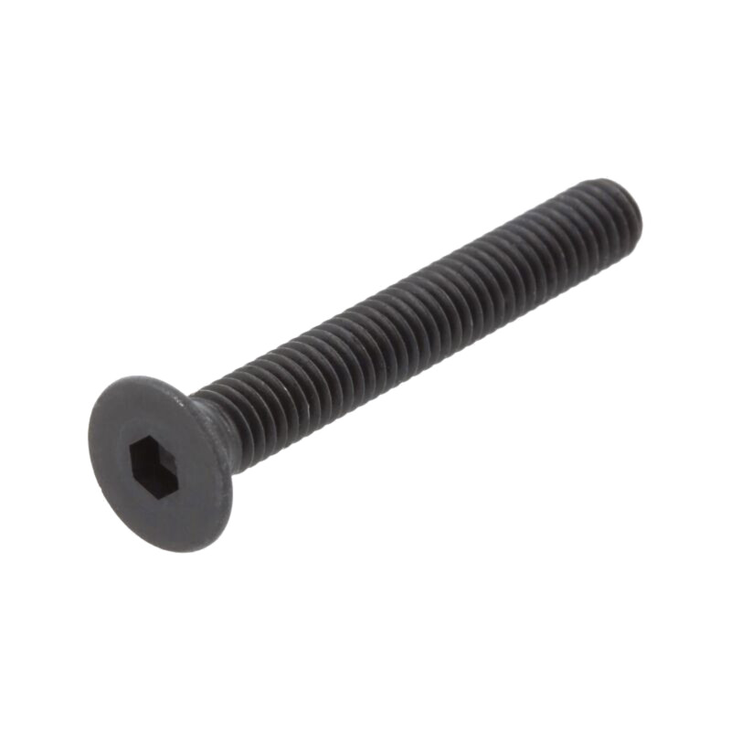 Şurub; M4x30; Cap: îngropat; imbus; HEX 2,5mm; oţel; finisaj negru Şurub; M4x30; Cap: îngropat; imbus; HEX 2,5mm; oţel; finisaj negru
