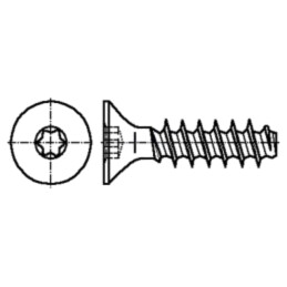 Şurub; pt.plastic; 3x16; Cap: îngropat; Torx® PLUS; 8IP; oţel; zinc