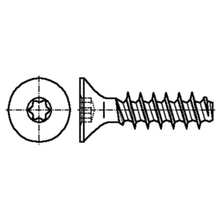 Şurub; pt.plastic; 3x16; Cap: îngropat; Torx® PLUS; 8IP; oţel; zinc