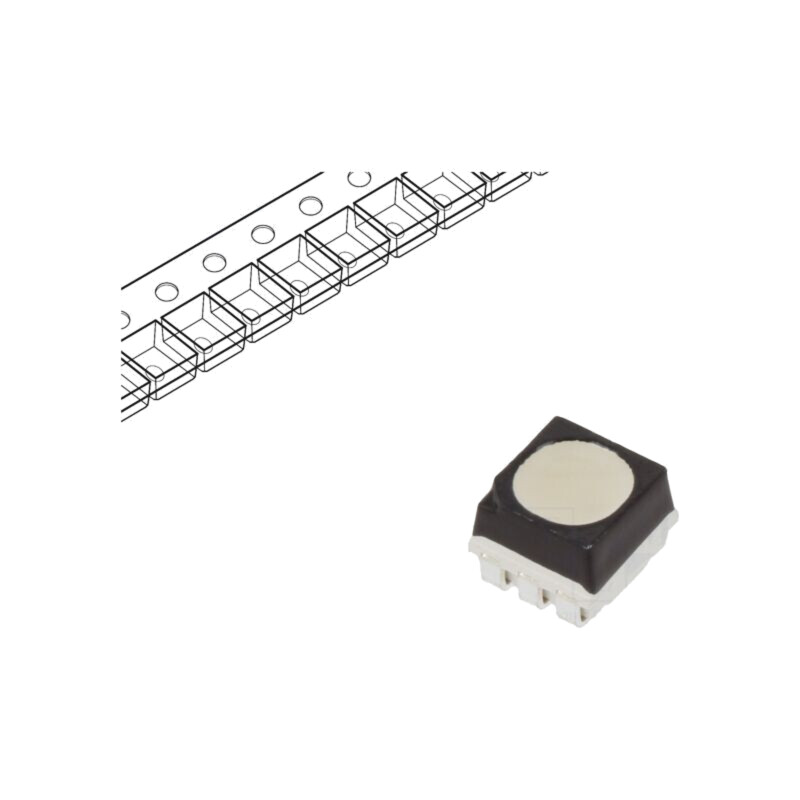 LED; RGB; SMD; 1,7÷2,4/2,7÷3,4/2,7÷3,4VDC; 3,7x3,5x2,8mm; 110°