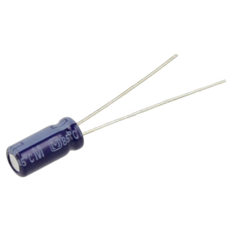 Condensator: electrolitic; THT; 10uF; 35VDC; Ø5x11mm; Raster: 2mm