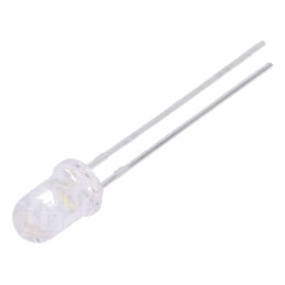 LED; alb rece; 5mm; 14000÷23000mcd; 15°; Parte frontală: convex