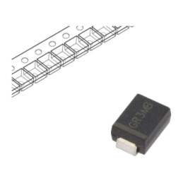 Diodă: redresoare; SMD; 1kV; 3A; 500ns; SMB; Ufmax: 1,3V; Ifsm: 100A