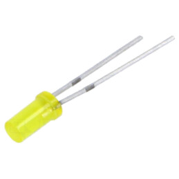 LED; galbenă; 3mm; 25mcd; 120°; Parte frontală: convex; 2,4VDC