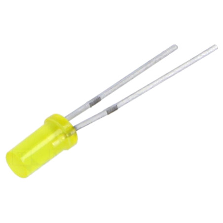 LED; galbenă; 3mm; 25mcd; 120°; Parte frontală: convex; 2,4VDC