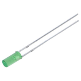 LED; galben-verde; 3mm; 100÷150mcd; 110°; Parte frontală: plat