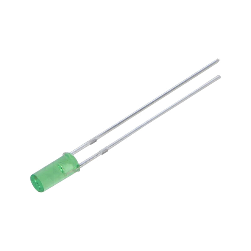 LED; galben-verde; 3mm; 100÷150mcd; 110°; Parte frontală: plat LED; galben-verde; 3mm; 100÷150mcd; 110°; Parte frontală: plat