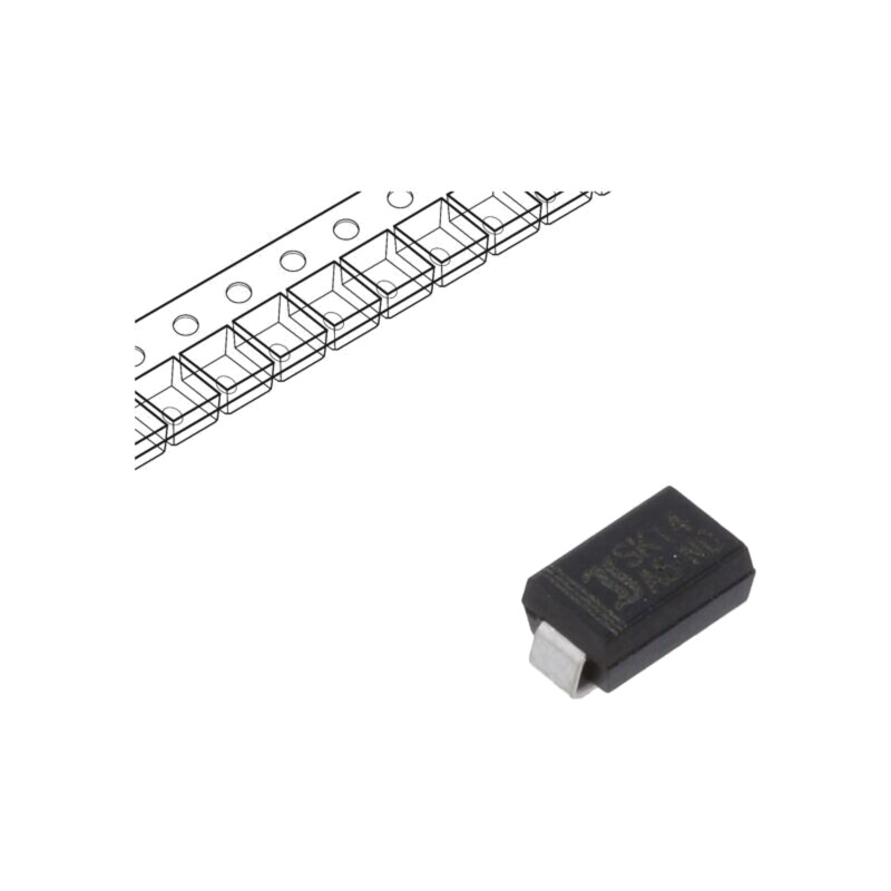 Diodă: redresoare Schottky; SMA; SMD; 40V; 1A; rolă,bandă Diodă: redresoare Schottky; SMA; SMD; 40V; 1A; rolă,bandă