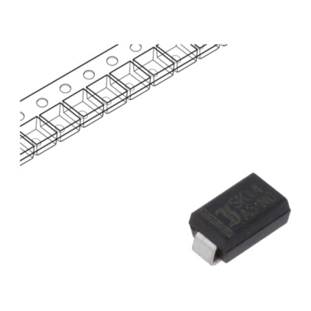Diodă: redresoare Schottky; SMA; SMD; 40V; 1A; rolă,bandă